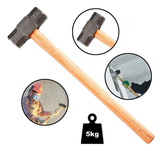 MARRETA DE AÇO FORJADO 5KG COM CABO LONGO (TRAMONTINA)